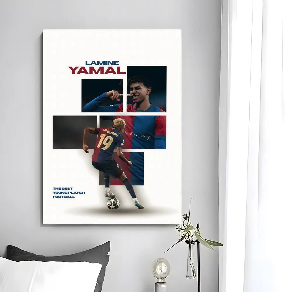 Fußball-Poster L-Lamine Y-YaS Poster Wandkunstdruck Geeignet für Wohnzimmer Schlafzimmer Bar Salon Heimdekoration Geschenk – Detail 8