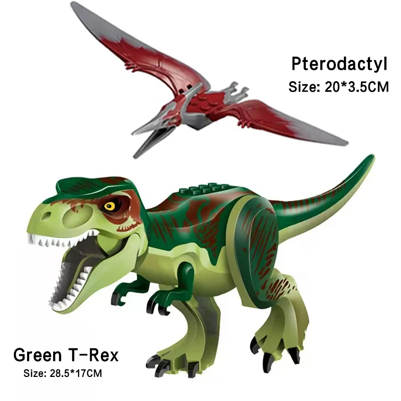 Multiple T-Rex  Pterosaur Dinosaur Building Block Models Movable Joints Large Size Toy for Boys Girls Kids Birthday Holiday Gift