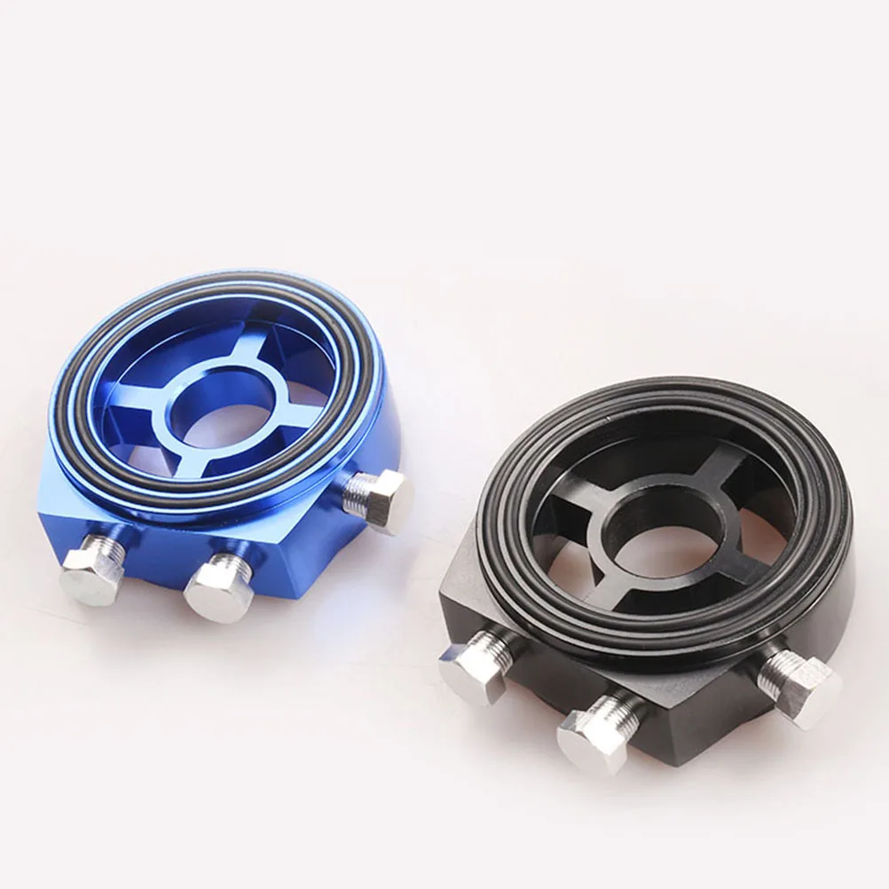 

2Pcs Oil Pressure Gauge Adapter Aluminum Sandwich Plate Mount Block in Out Ports An8 Fittings Car Oil Cooler Kit Compatible