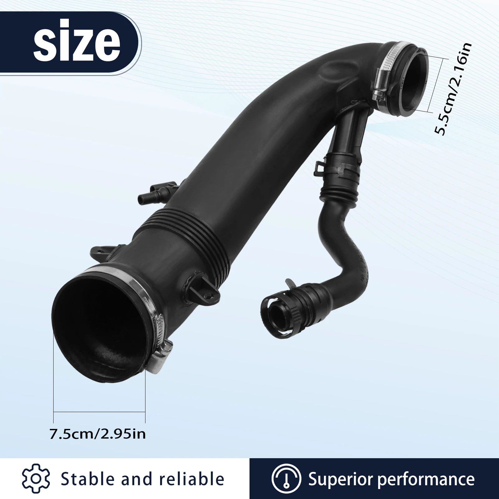 

13717627502 Air Box Intake Pipe Tube Hose Duct for 2010-2015 Mini Cooper S Countryman Paceman R55 R56 R57 R58 R59 R60 R61 N18