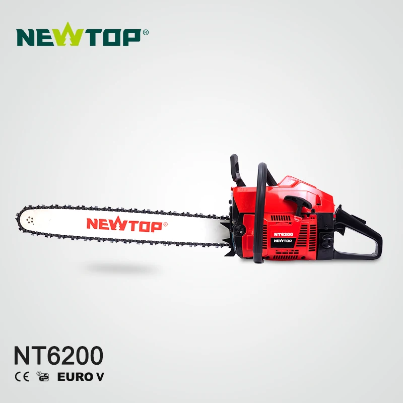 Big power Gasoline Chainsaw NT6200 NEWTOP chain saw with 24 inch solid tip bar