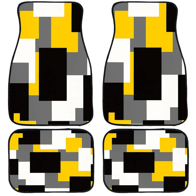 

Minimalist Pixel Geometric Car Floor Mat 4pcs Set Anti-Slip Waterproof Universal Car Interior Accessories Premium Men Women Gift