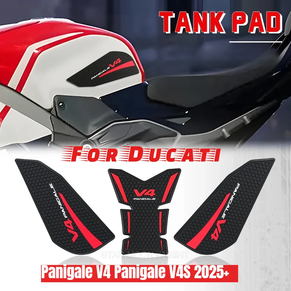 

For Ducati Panigale V4 Panigale V4S 2025+ Tank Grip Side Decals Motorcycle Anti Slip Tank Pad Stickers Motorcycle Accessories