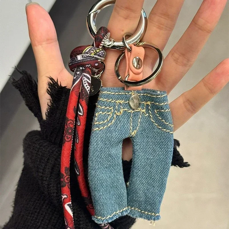 Mini porte-clés en acier au titane pour jeans, ULen nylon graffiti, accessoires de ceinture, pendentif de sac, style paresseux, pendentif de personnalité