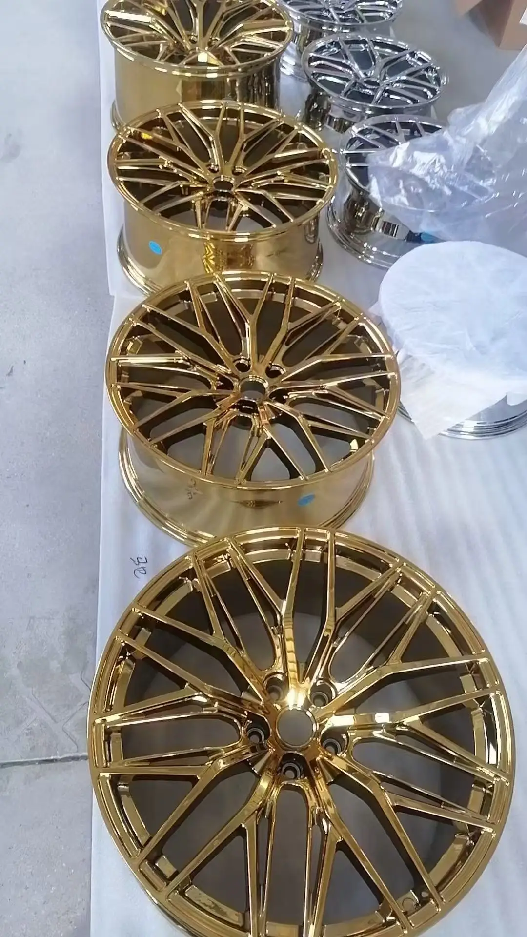 

YLC Custom Forged Wheel Hub 18 19 20 21 22 2426 Inch Bronze Spokes 5x130 5x120 6x139.7 Rim for tesla for benz for bmw for audi