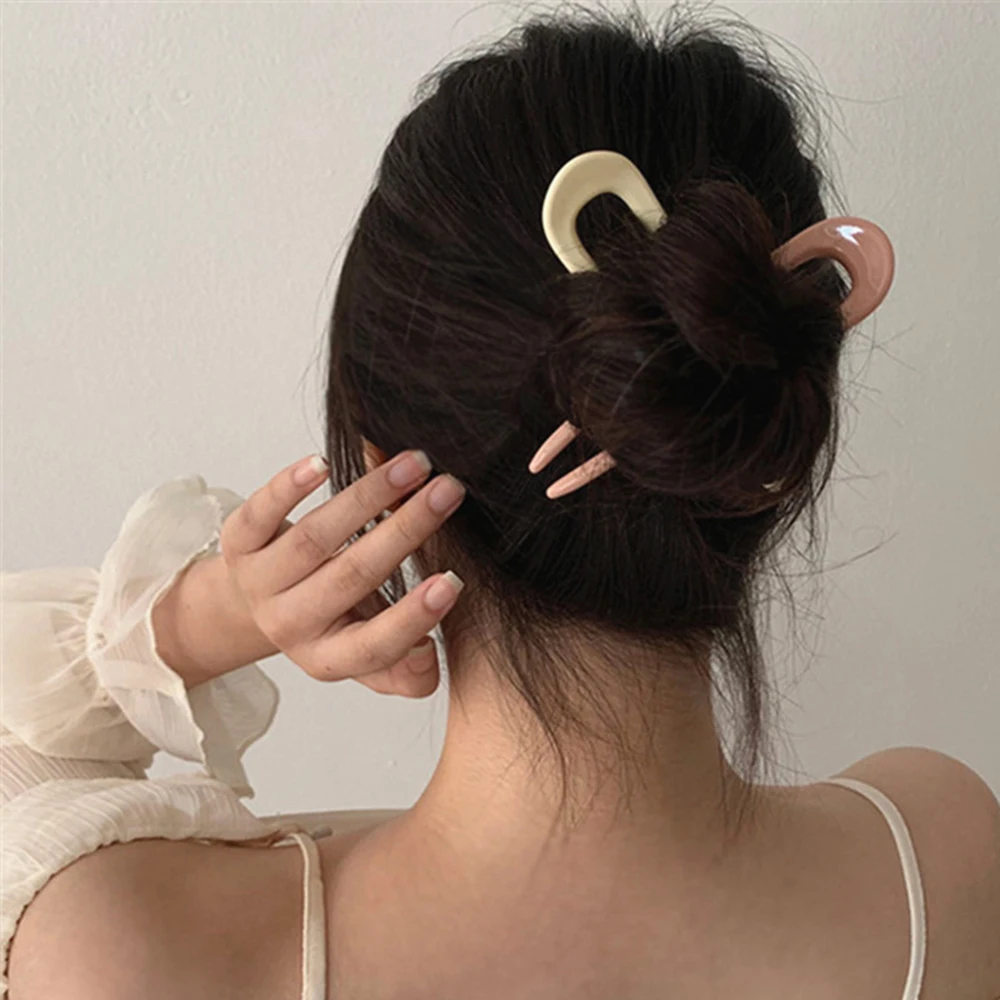 Multicolor Women U-shaped Vintage Elegance Disk Hair Hair Sticks Hair Fork Hair Accessories Hairpins