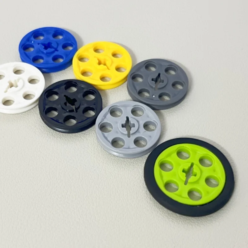 20PCS 4185 Wedge Belt Wheel Pulley Bricks Toys For Technical MOC Buildings Blocks Compatible High-Tech Gift