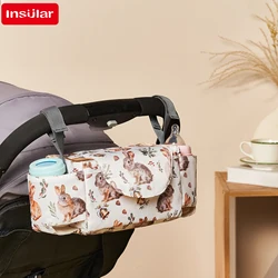 Stroller Bag Mommy Bag Diaper Baby Nappy Bag Stroller Accessories Large Capacity Outdoor Travel Nappy Water Cup Holder