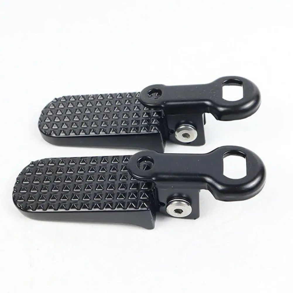 2Pcs Bike Rear Pedals Folding Bike Pegs Aluminum Alloy Non-Slip Bicycle Footrests Quick Release Foot Plates Pedals for E-Bike