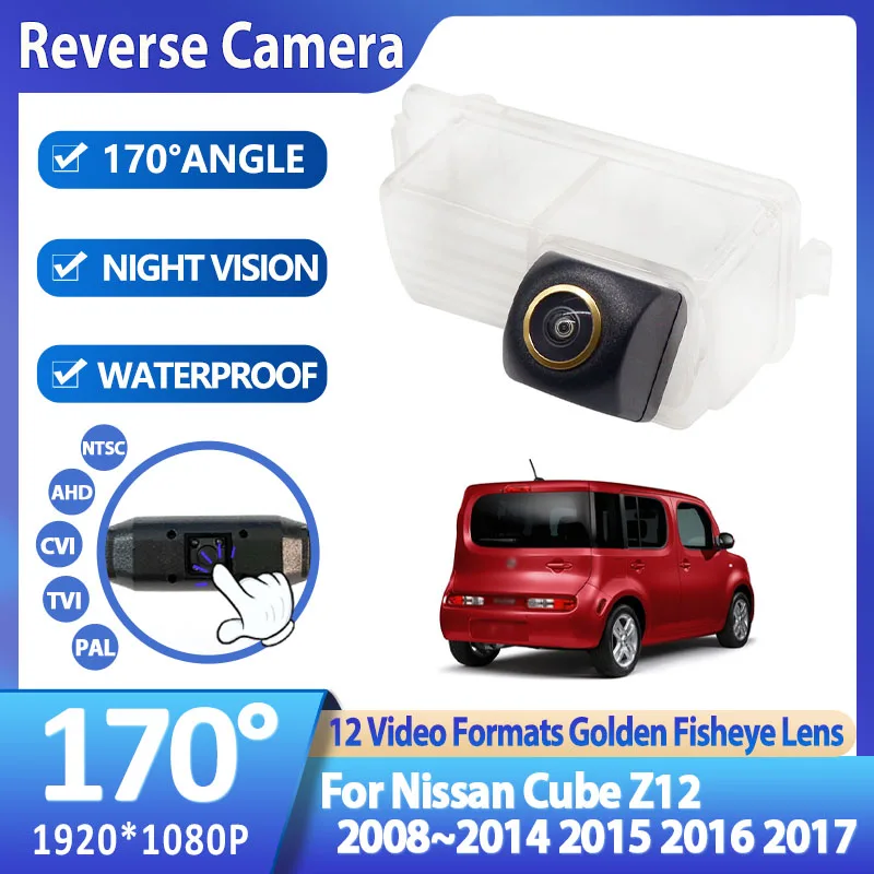 

CCD HD AHD Fisheye Rear View Camera For Nissan Cube Z12 2008~2014 2015 2016 2017 Car Backup Reverse Parking Monitor Night Vision