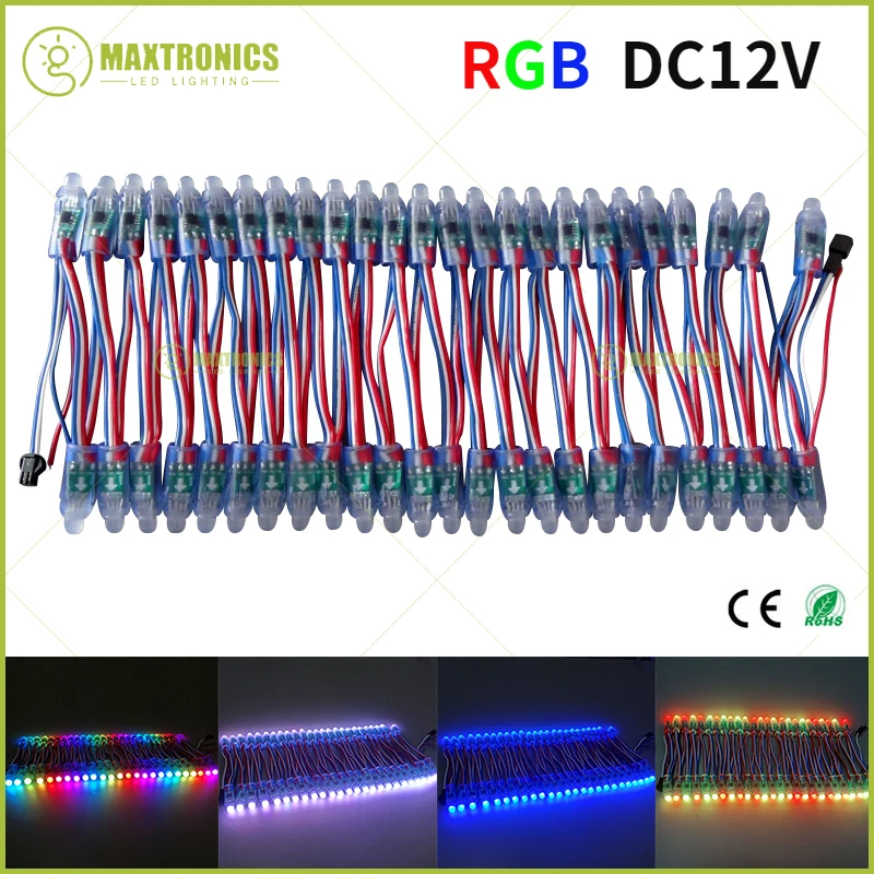 1000pcs 12mm DC12V WS2811 2811 IC RGB Led Module String LED Waterproof  Digital Full Color LED Pixel Light