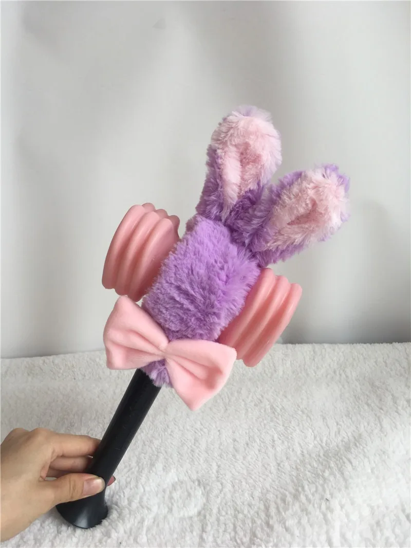 1pcs Plush Light Stick Cover Black Cute Rabbit for Decorate Pink Hammer Lamp LISA ROSE JENNIE Lightstick