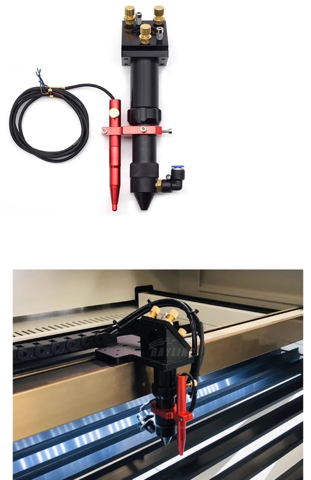 Rayline-レーザー彫刻切断機,CO2レーザー,オートフォーカス,フォーカシングセンサー,自動電動テーブル用Z軸