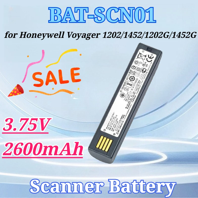 

3.75V 2600mAh for BAT-SCN01 Battery for Honeywell Voyager 1202 1452 1202G 1452G 400G Barcode Scanner Batteries