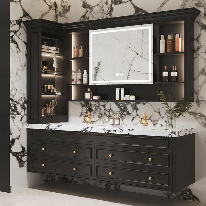 

black designer bathroom cabinet creative cheap aesthetic modern Minimalist Minimalist salon archivadores ornaments home decor