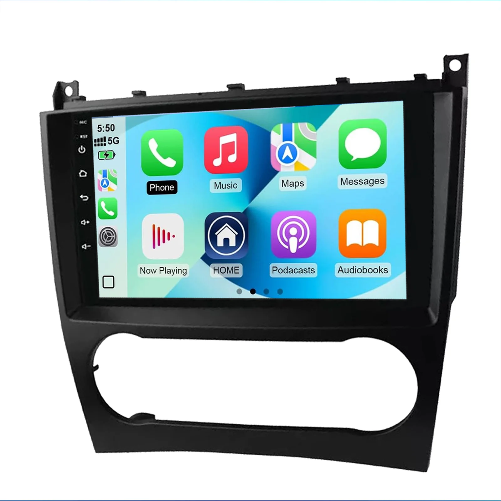 MOPECT 2+64G/4+64G Autoradio Carplay Navigatie AM/FM Android 15 voor Mercedes Benz C-Klasse W203 CLK C209 DAB+ AHD Camera (optioneel) - afbeelding 2