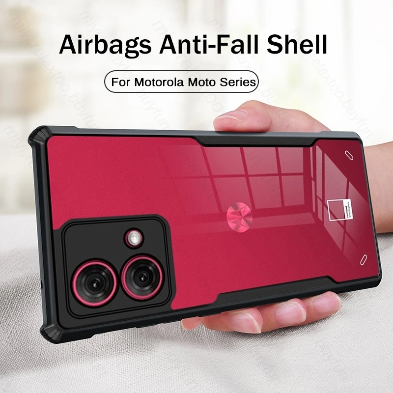 MotoG84 5G Case Clear Acrylic TPU Soft Frame Back Cover For Motorola Moto G84 G54 5G Armor Shockproof Coque G 84 54 84G 54G 6.5