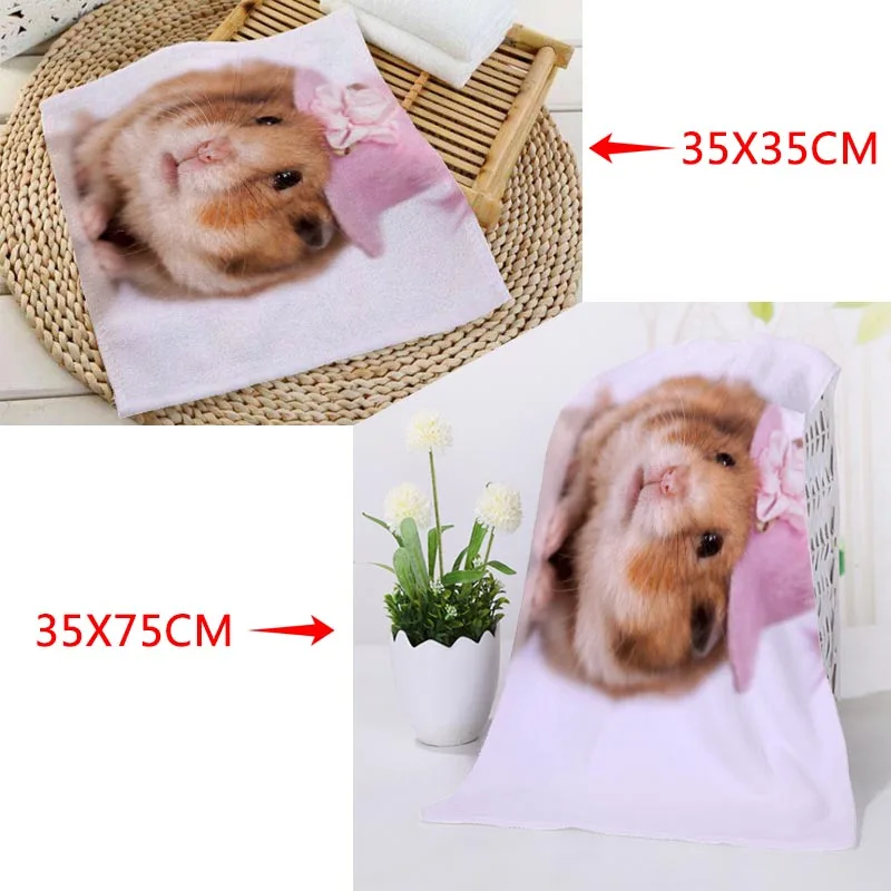 Custom Hamster Towel Microfiber Bath Towel Baech Towels Sport Drying Travel Towels 35X35cm35x75cm