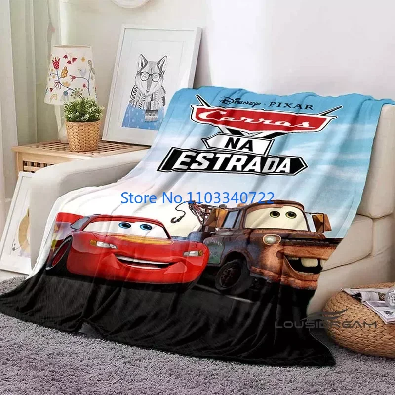 Anime Lightning McQueen Car 95 Flannel Kids Blanket Throw for Bed Sofa Nap Blankets 150x200cm Boy Girl Festival Gift