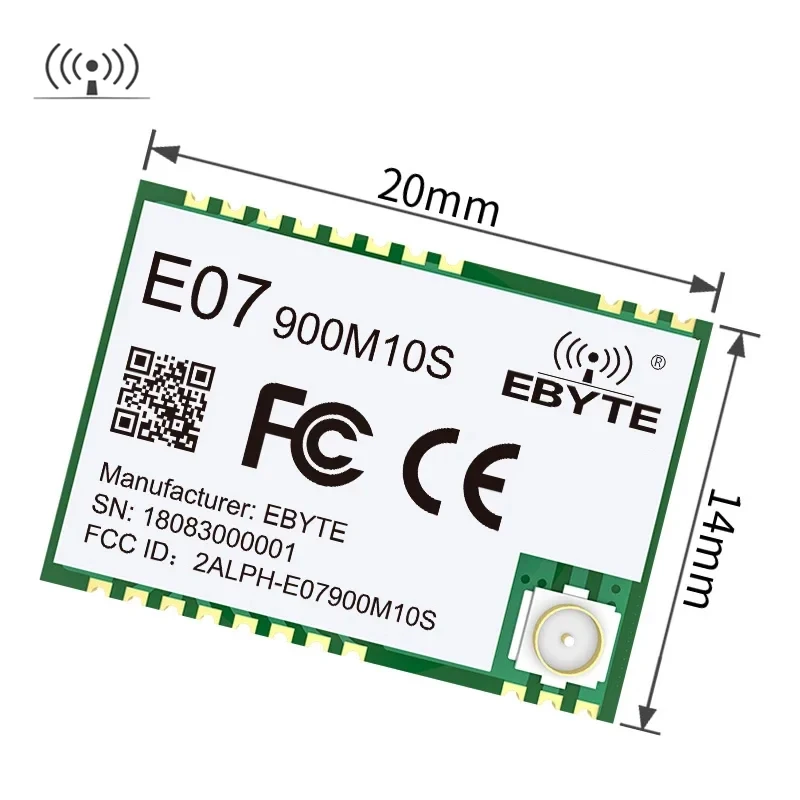 CC1101 Wireless RF Module 868Mhz 915Mhz E07-900M10S IPEX/Stamp Hole Antenna Long Range 1.5km SMD Package SPI Wireless Module