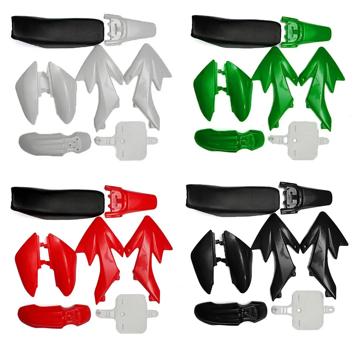 

8Pcs 4 Color 50cc 110cc 125cc 140cc Plastic 4-Stroke CRF50 Pit Bike Set Mudguard Seat Bike Shell Padded Seat