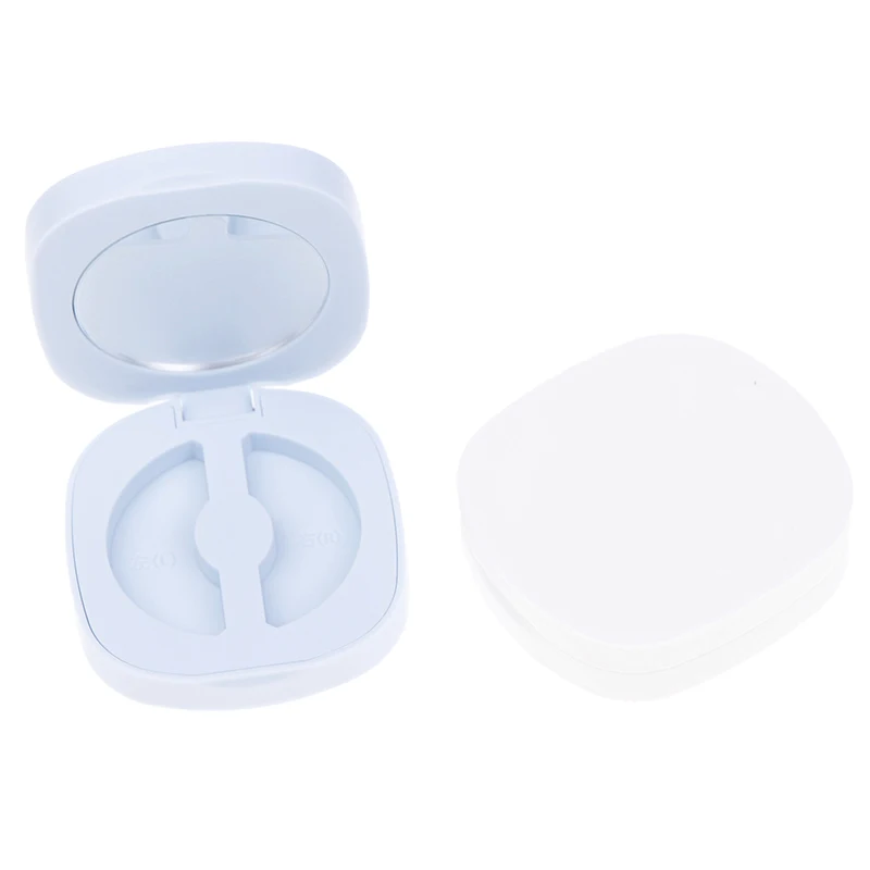 Eyelash Storage Box Circle Eyelash Box With Mirror Empty Travel Eyelash Storage Case Organizers With Lash Holder