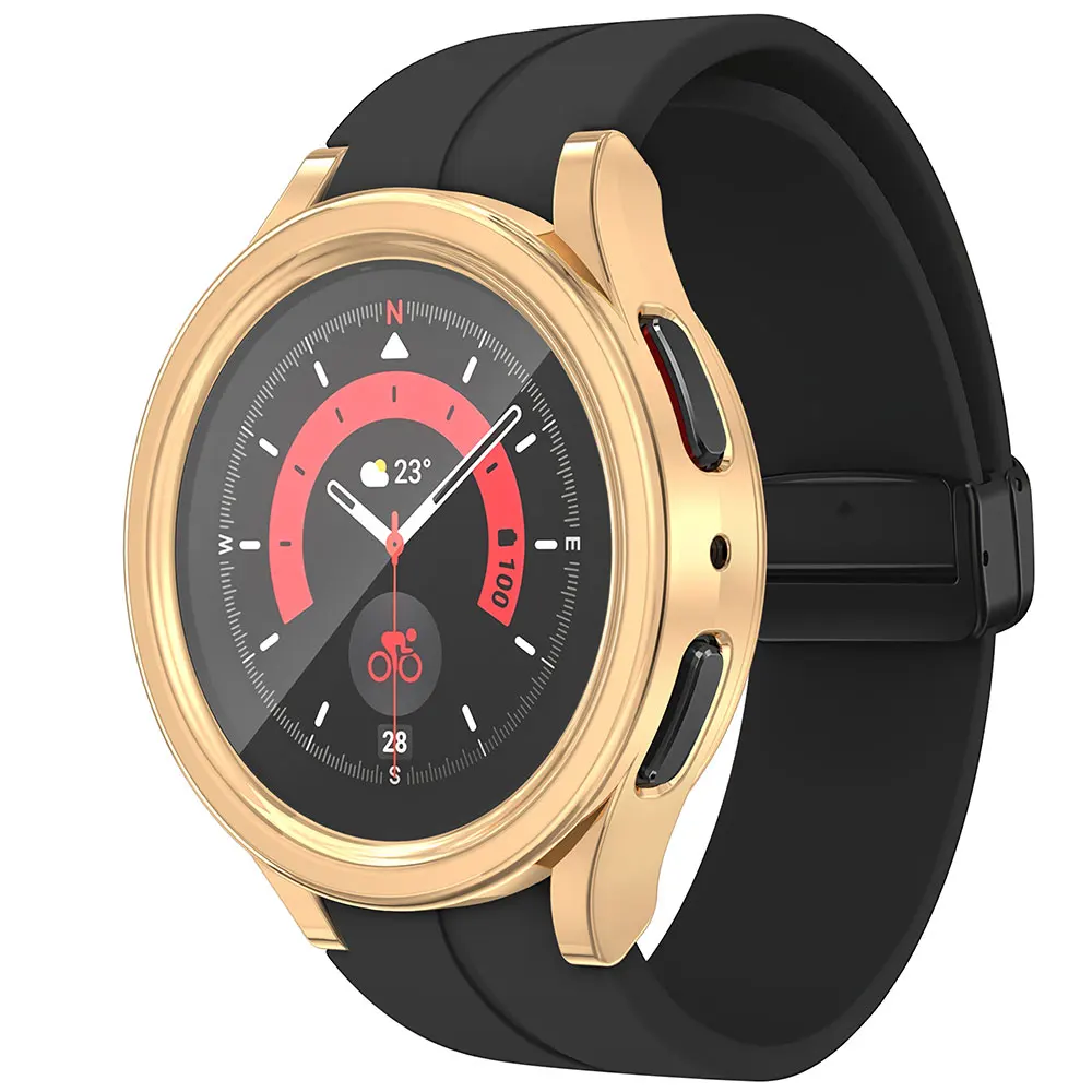 For Samsung Galaxy Watch 5 Pro 45mm 5Pro Full Protective Case Cover Screen Protector Accessories Frame Cases Soft Ultra-Thin TPU