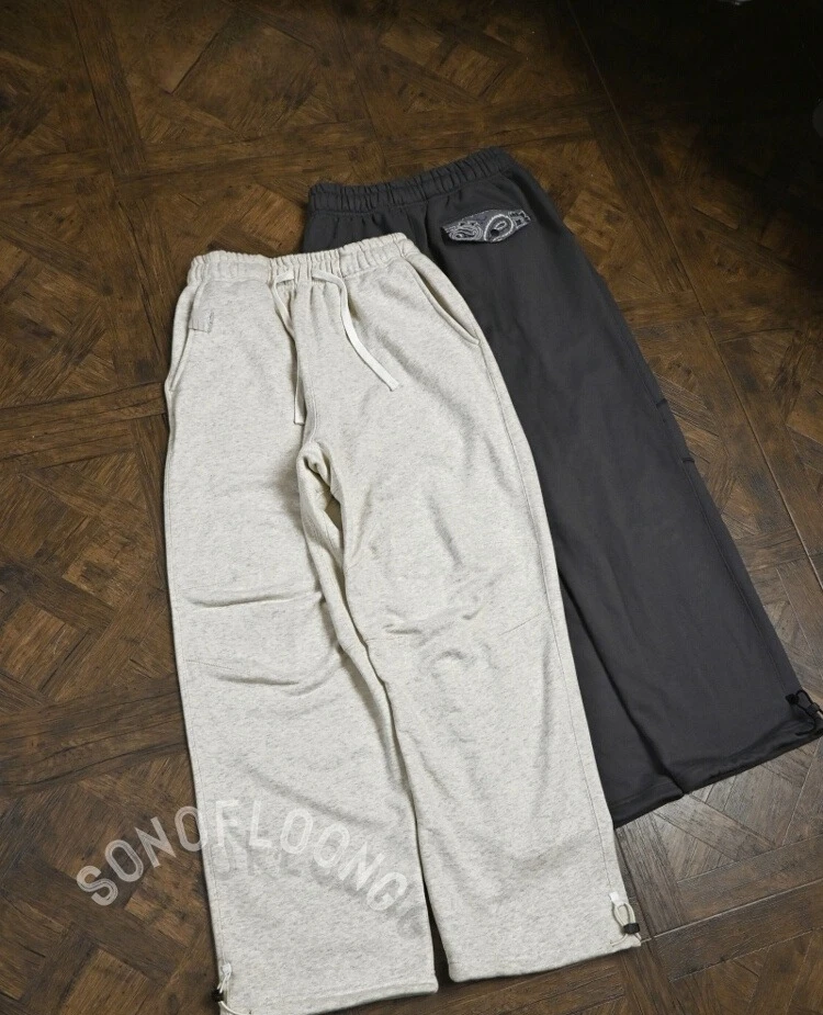 

American terry sweatpants cotton washed three-dimensional tailoring casual loose scimitar trousers