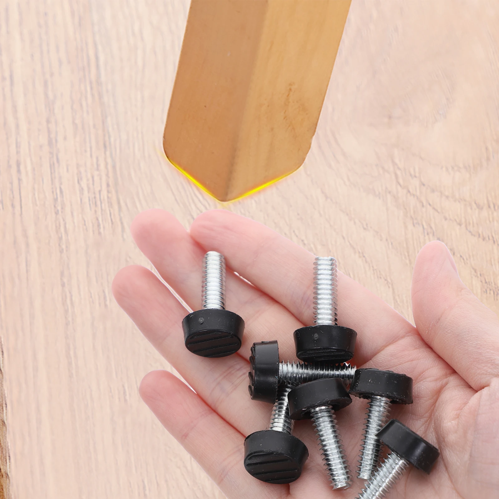 

50pcs Furniture Feet Levelers Adjustable Height Round Risers Pads Tables Chairs Cabinets Durable Anti-slip Screw