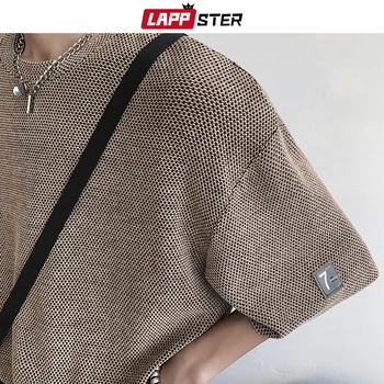 LAPPSTER Y2k coreano Fashions Desinger T-shirt estate oversize giapponese Streetwear T-shirt a righe Vintage Harajuku T-shirt
