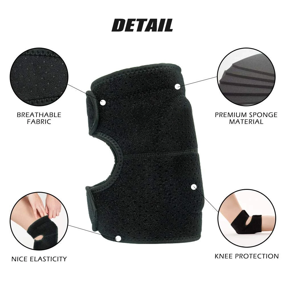 Thickened Sponge Knee Brace, Non-slip Elastic Knee Pads, Protective Support for Football Volleyball and Basketball, 1Pair