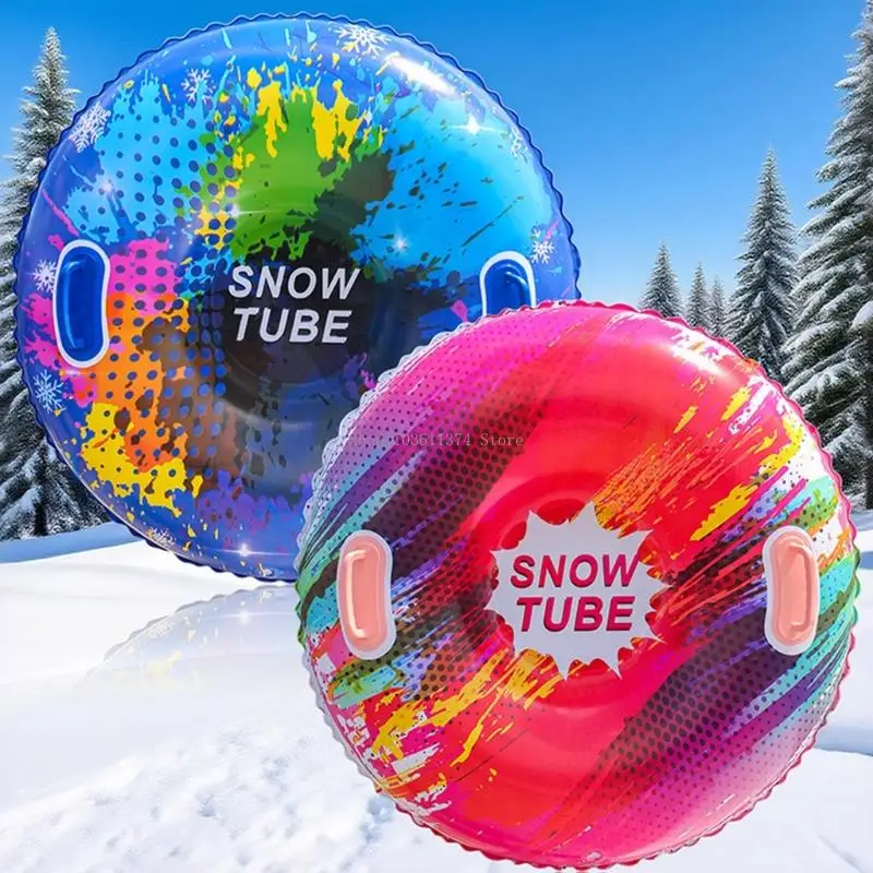 

Inflatable Snow Sled with Handles Thickened Winter Inflatable Snow Tube PVC Sledding Tube Winter Snow Sledding Toy