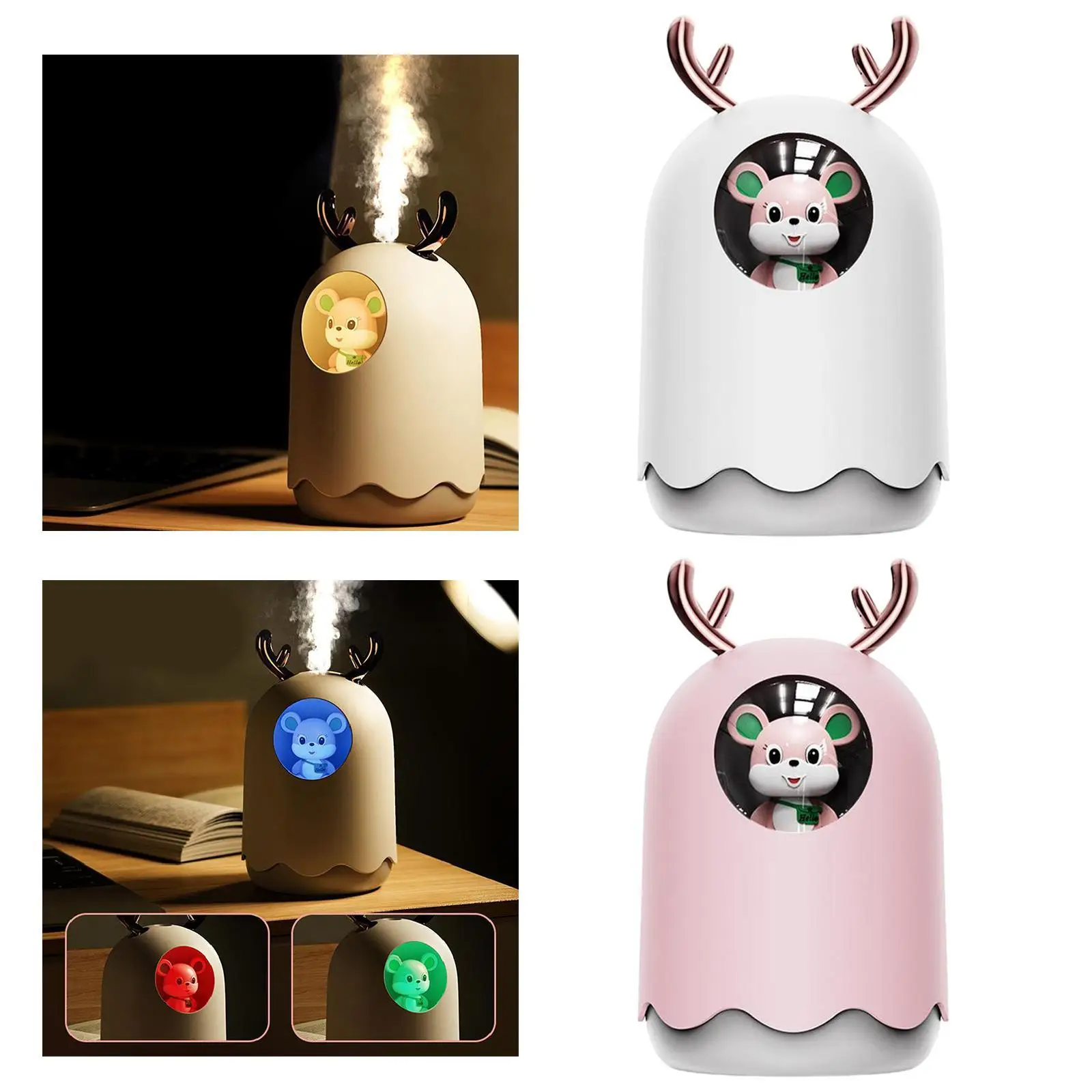 다채로운 가습기, 사무실, 자동차, 방, 침실용 USB 가습기, 2 가지 안개 모드