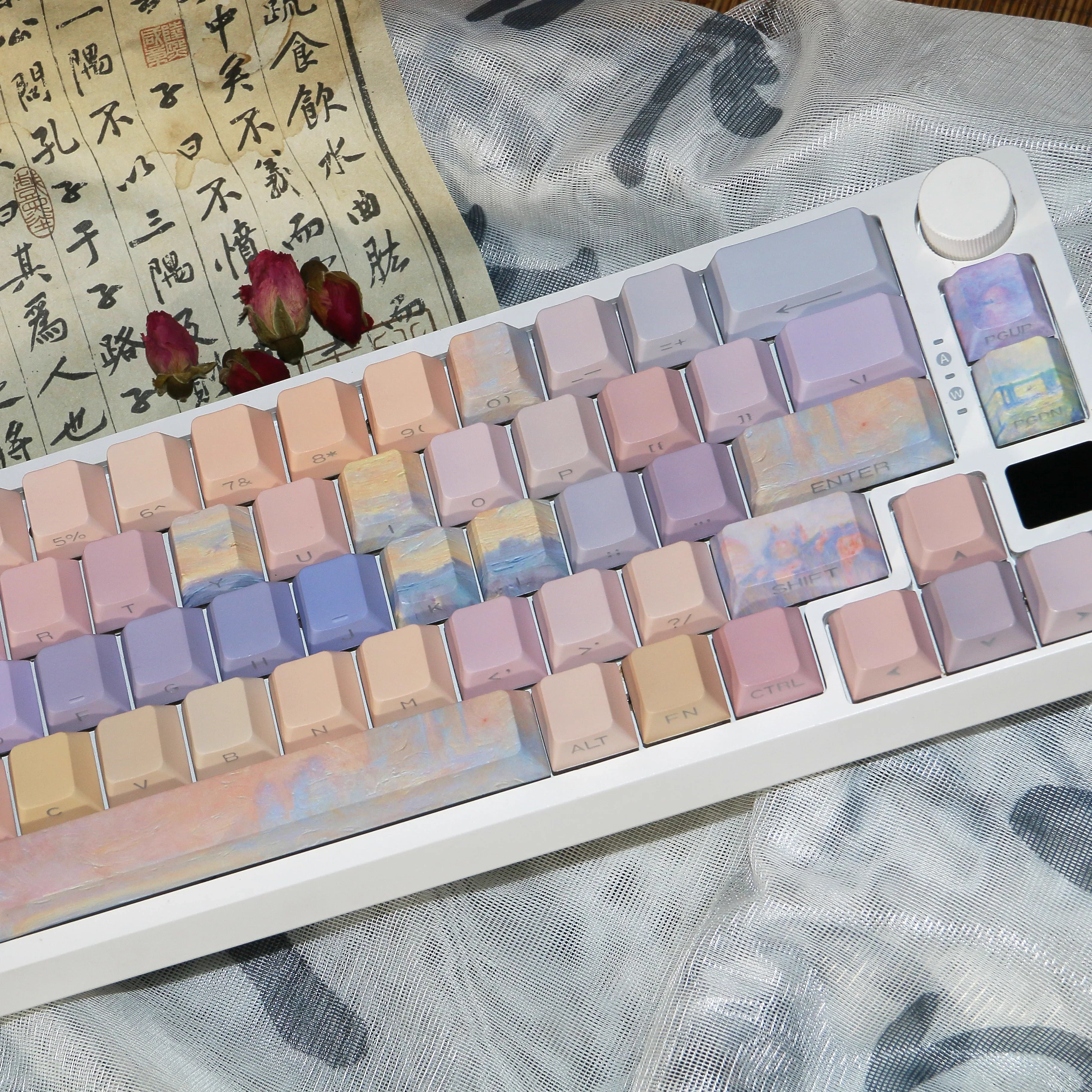 Alice Keycaps Cute Keycaps Chreey 120+ Keys PBT Customized Gift Sublimation Mechanical Keyboard Cap 2.25 U 2.75U