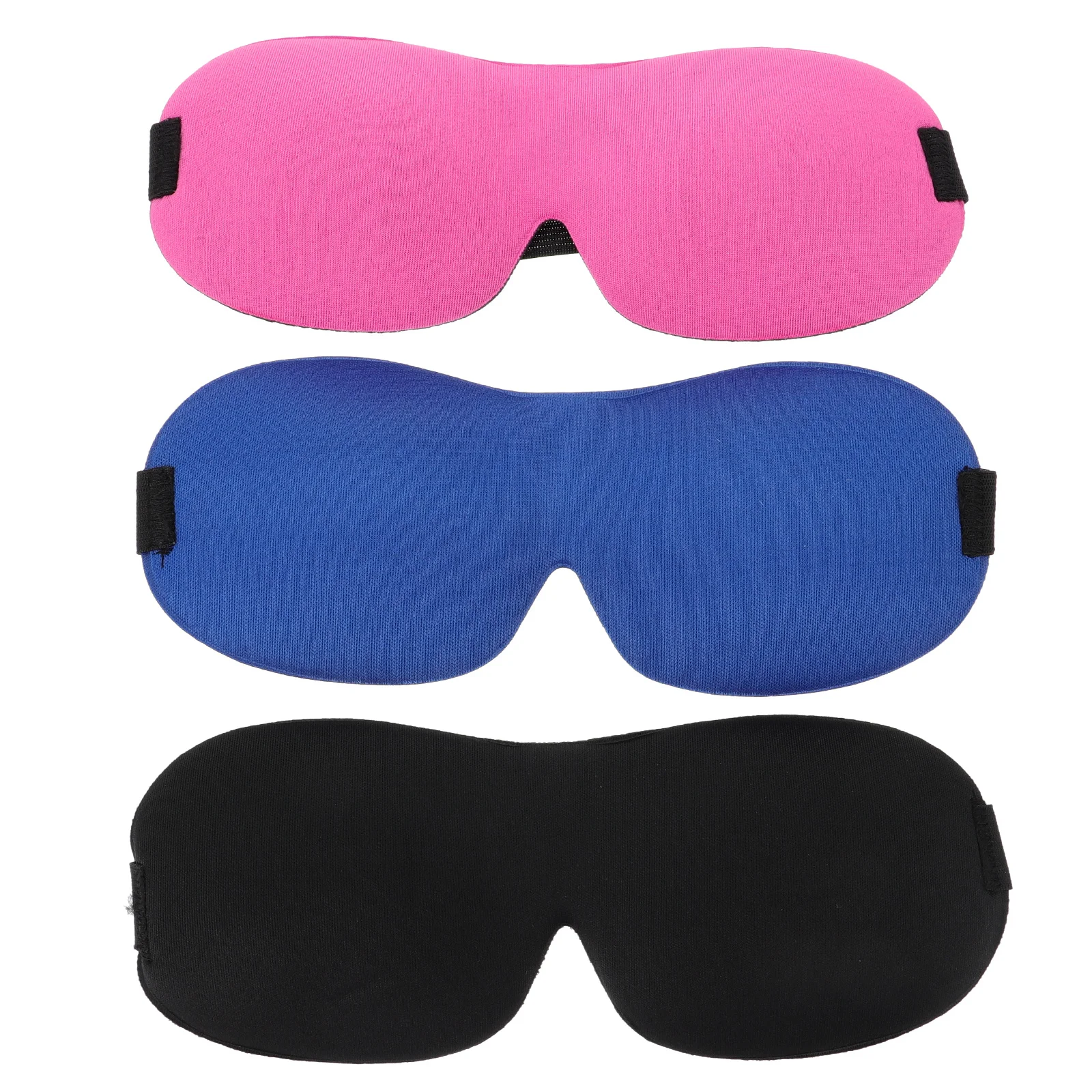 

3pcs Sleep Mask Polyester 3D Design Free Eye Movement Restful Sleep Blocks Light Home Office Travel Eye Shades
