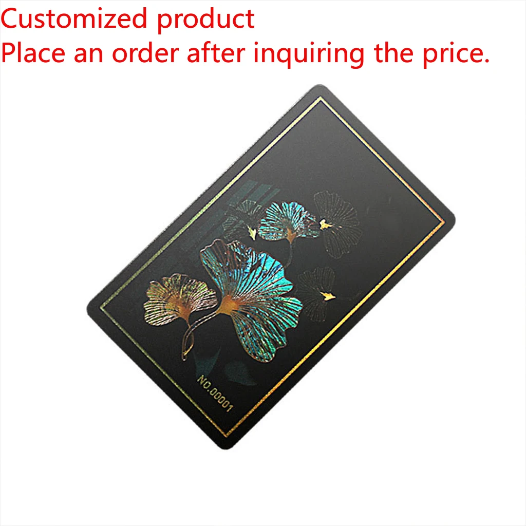 Customized product Custom Color 1K VIP Metal NFC RFID Foil Card PVC Material with Ntag213 Ntag215 T5577 Chip Business Hotel Use
