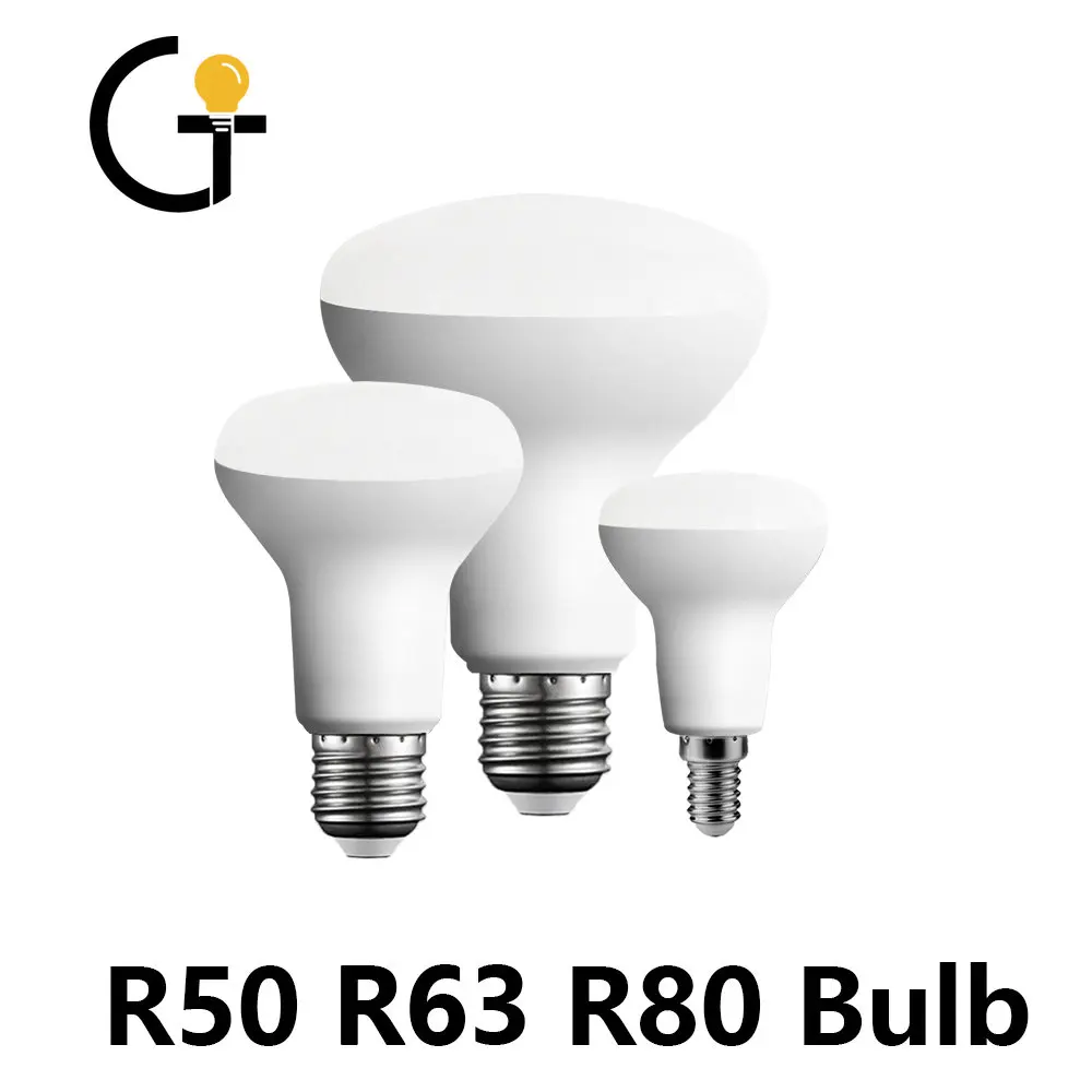 

E27 E14 Base LED Bath Lamp Mushroom Bulb R50 R63 R80 220V 6W 10W 12W Non Strobe Warm White Light In Line with ERP2.0