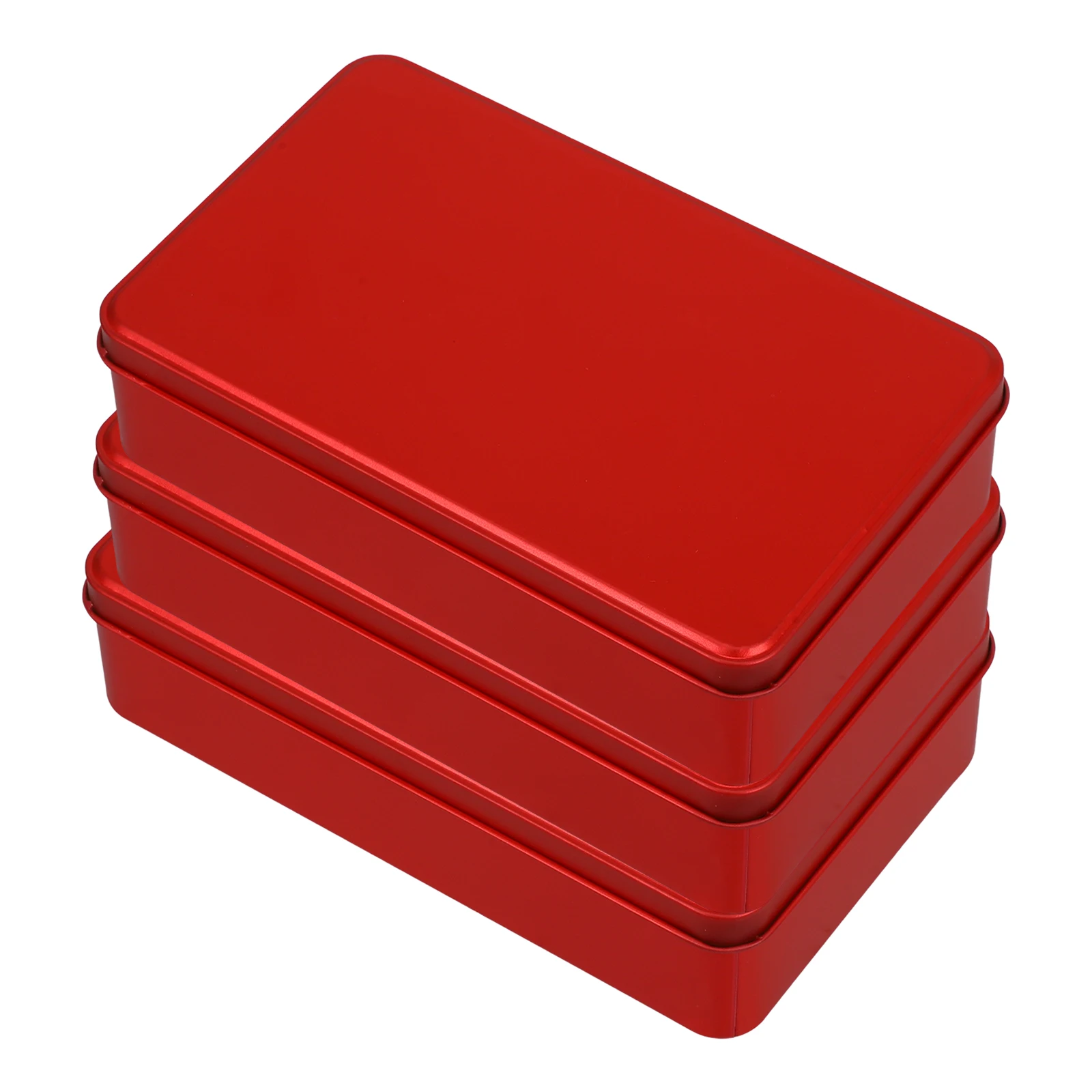 

3 Pcs Storage Box Metal Tins with Lid Cookie Empty Containers Pastry Boxes Lids Tinplate