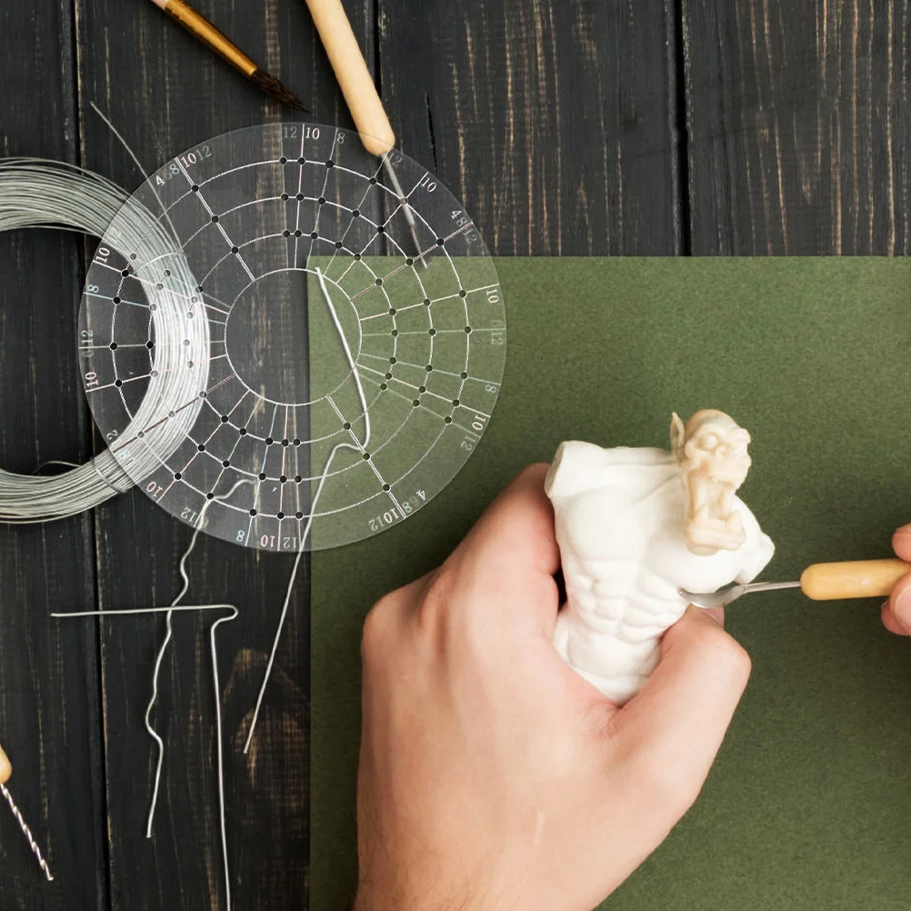 

1 Set Pottery Trimming Tool Ceramic Divider For Clay Sculpture Diy Projects Round Circle Drawing Template Acrylic Measuring