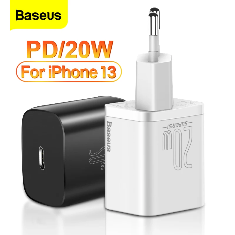 Baseus PD 20W ricarica rapida QC3.0 QC USB tipo C caricabatterie a ricarica rapida per iPhone 12 Pro Samsung Xiaomi caricatore per cellulare da parete