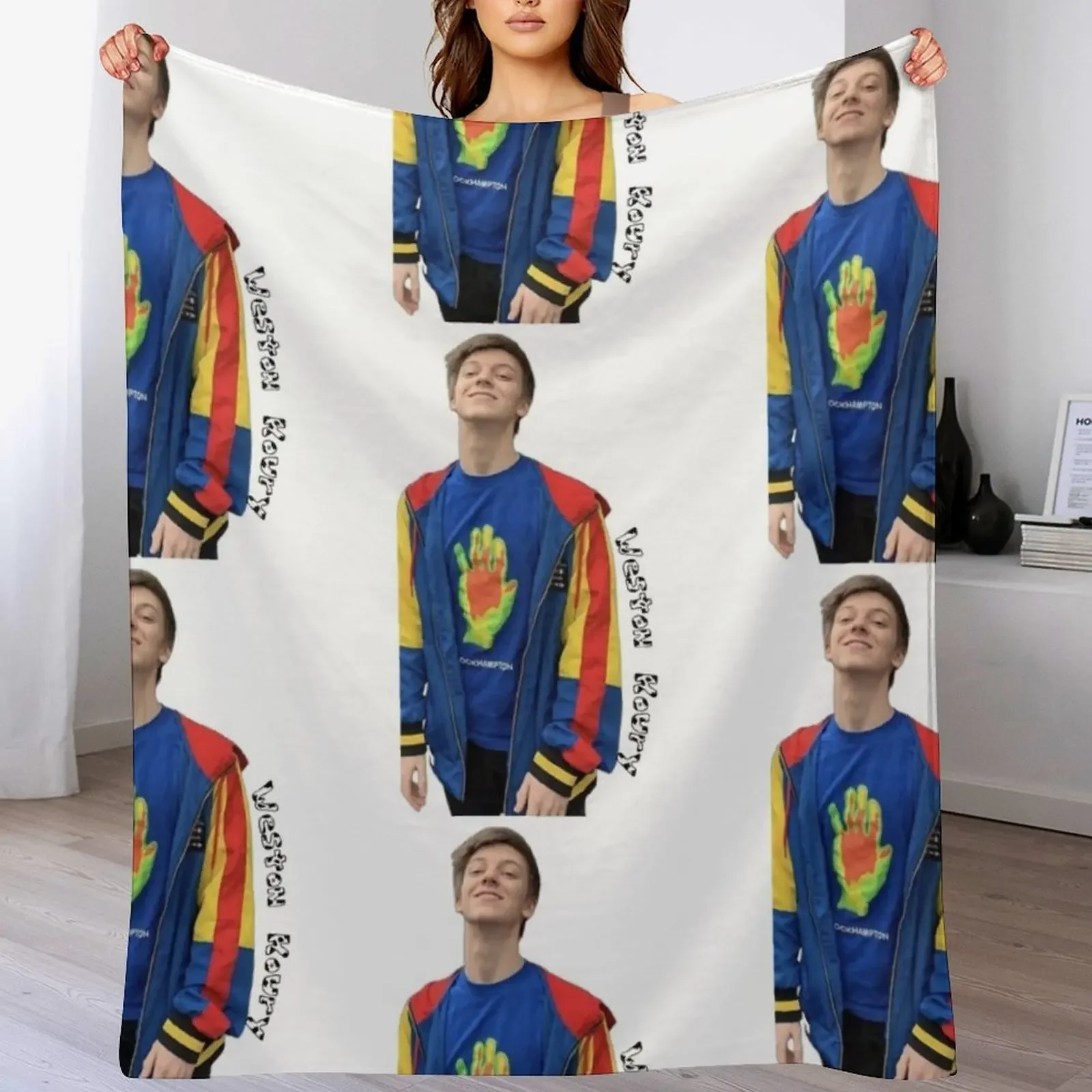 

Weston Koury Throw Blanket Luxury Throw Luxury Designer Hairy Bed covers Blankets