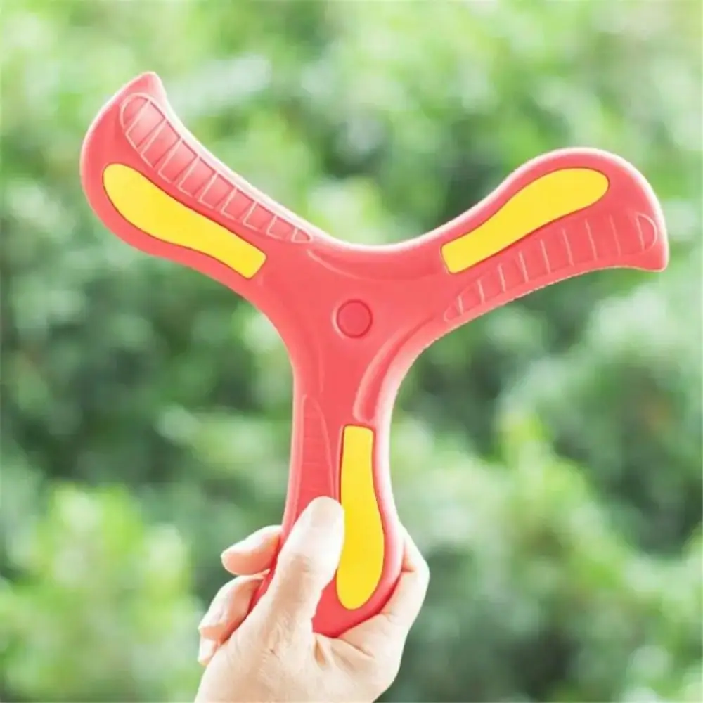 Boomerang-disco volador cruzado de plástico de tres hojas para niños, juguete deportivo, rompecabezas de descompresión, regalo portátil de educación temprana