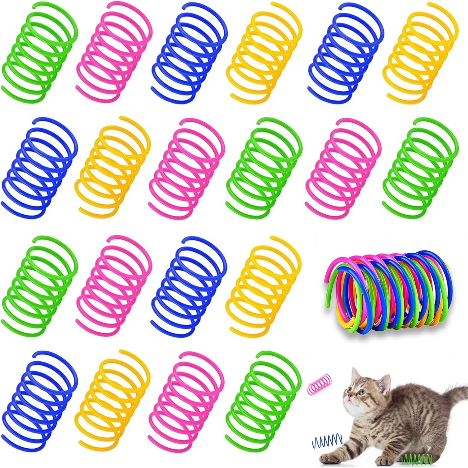 

Interactive Vibrant and Colorful Cat Toy for Curious Cats - Durable and Resilient Plastic Construction for Endless Playtime - Ho