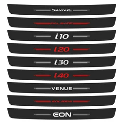 1Pc Car Trunk Door Sill Sticker Rear Bumper Protective Plate for SANTAFE Palisade I10 I20 I30 I40 VENUE SOLARIS EON Logo