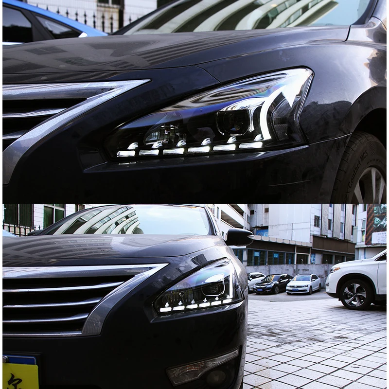 For Nissan Teana Altima LED Headlight 2013 2014 2015 Head Lamp DRL Hid Option headlights Angel Eye Beam Accessories