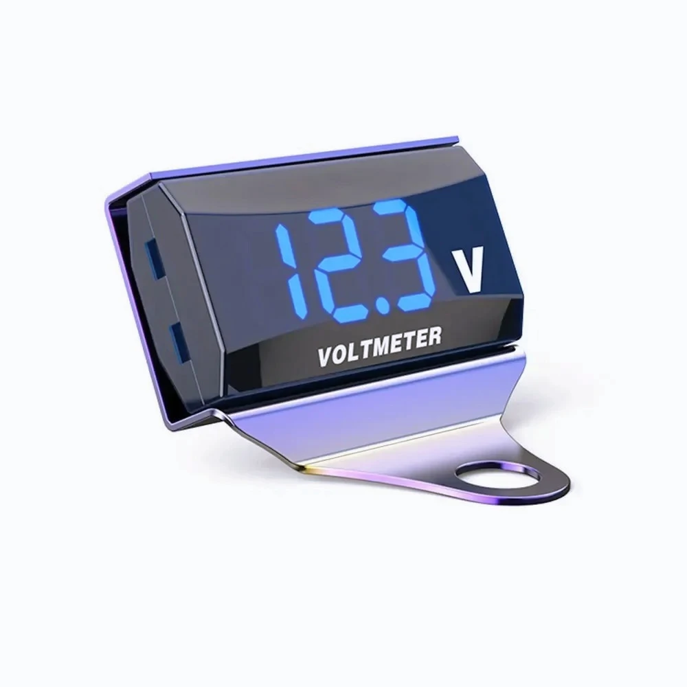 

DB-AZ-Motorcycle DC 10-150V Digital Voltmeter LED Display Waterproof Voltage Tester Battery Moniter Gauge with Bracket