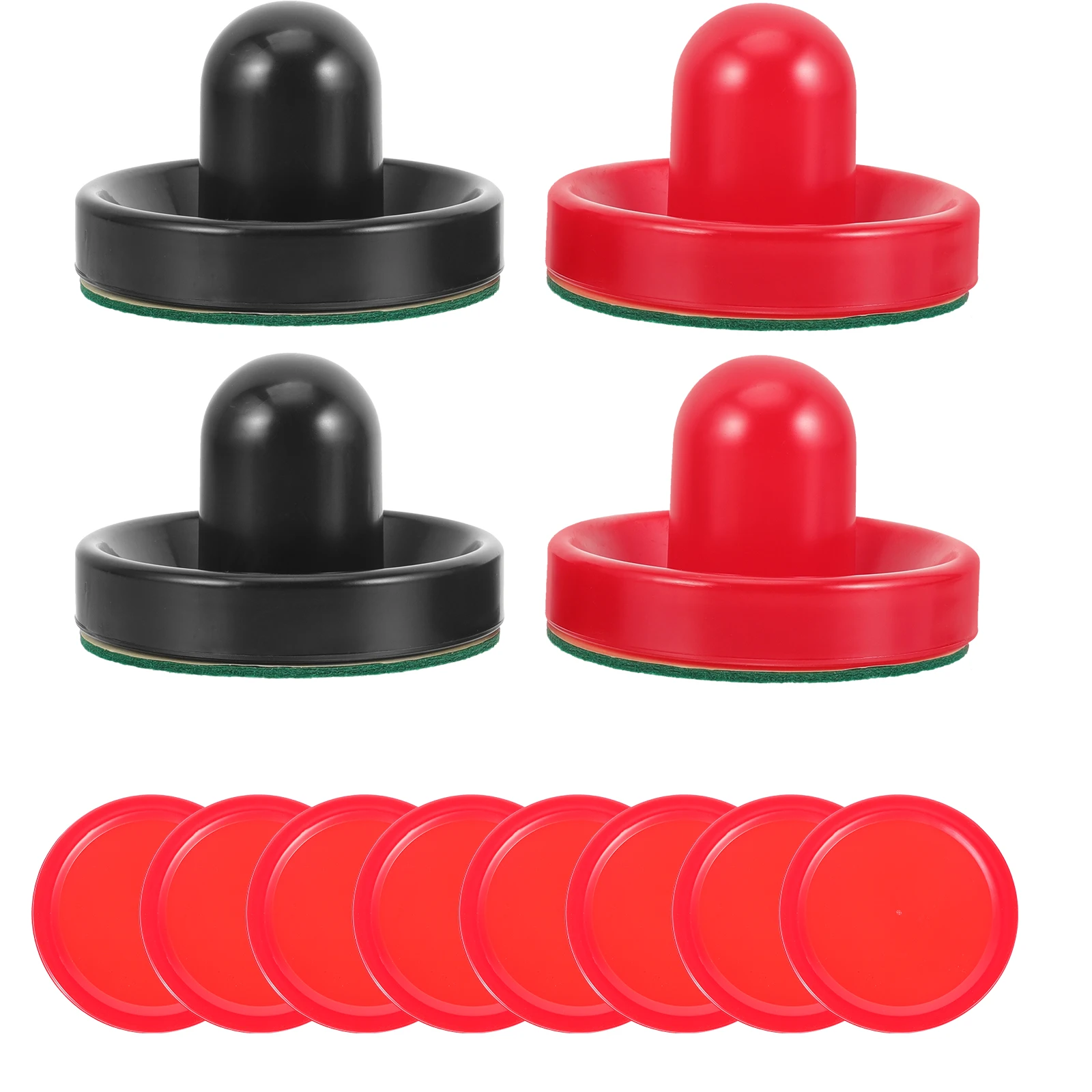 

16pcs 76Mm Air Hockey Pushers Pucks Replacement Ergonomic Paddles Sliders Table Accessories Equipment Set Red Dark Blue