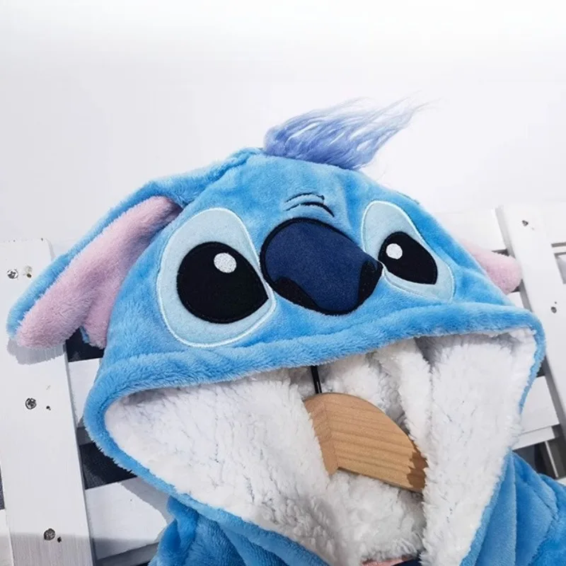 جديد ليلو وستيتش أفخم منامة أنيمي غرزة ميكي ماوس اكسسوارات البشكير زوجين الكرتون ملابس المنزل الدافئة Sleeprobe هدية #3