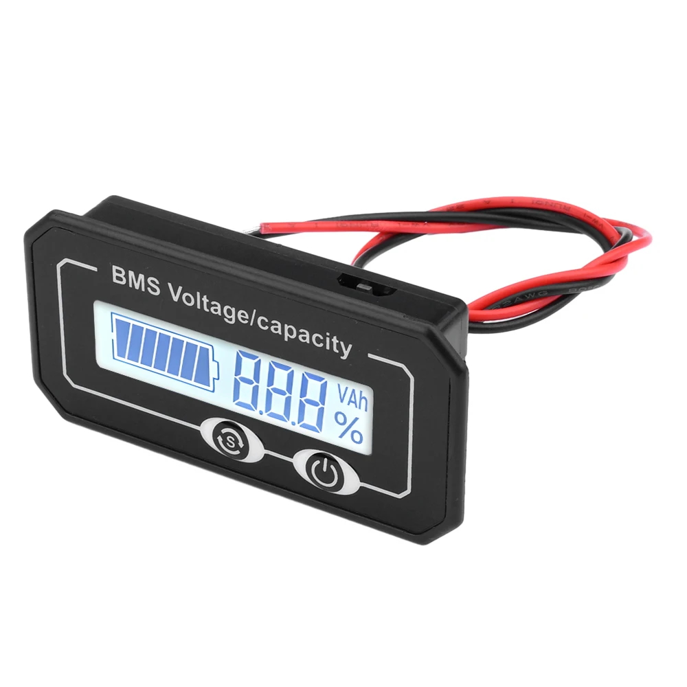 Acid Battery Lithium LCD Digital Display Voltage Power Tester lead-acid Battery Capacity Monitor Voltmeter Percentage Indicator