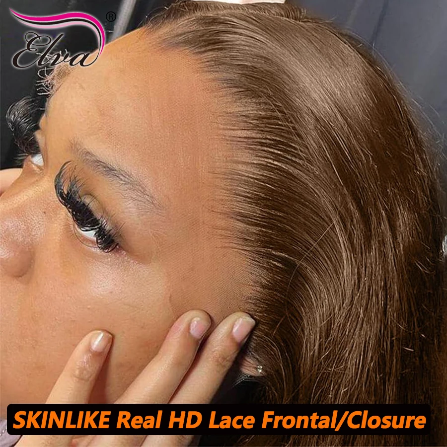 

Волосы Elva 5X5 6X6 9X6, невидимые HD кружевные застежки, только прямые, 100% человеческие волосы, предварительно выщипанные необработанные волосы для женщин